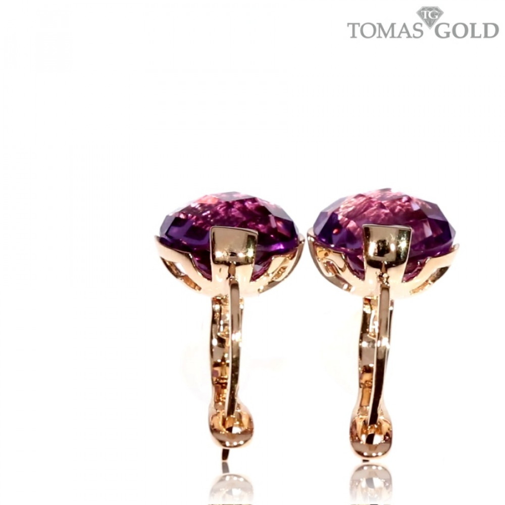 Vääriskividega kuldsed kõrvarõngad