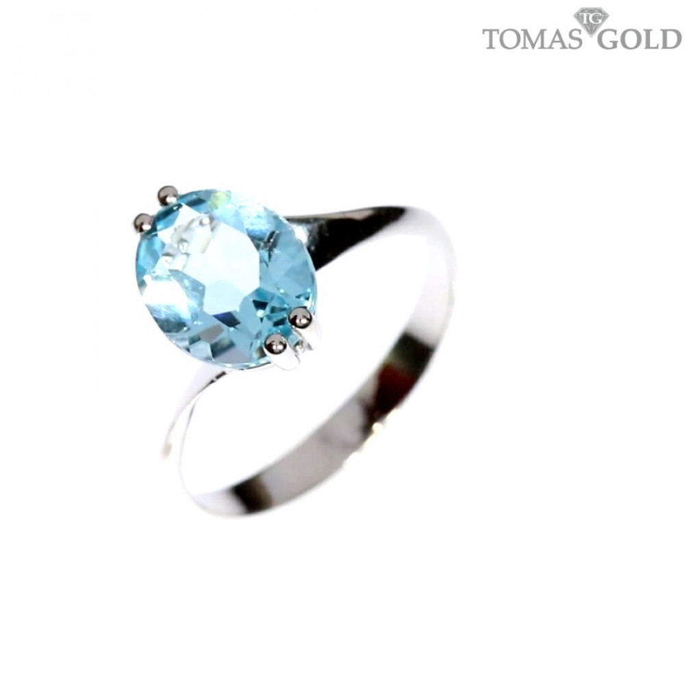 Gold ring with topaz