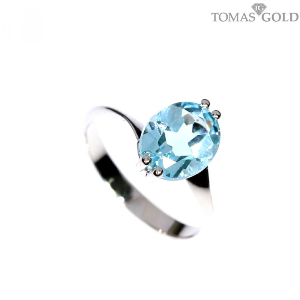 Gold ring with topaz