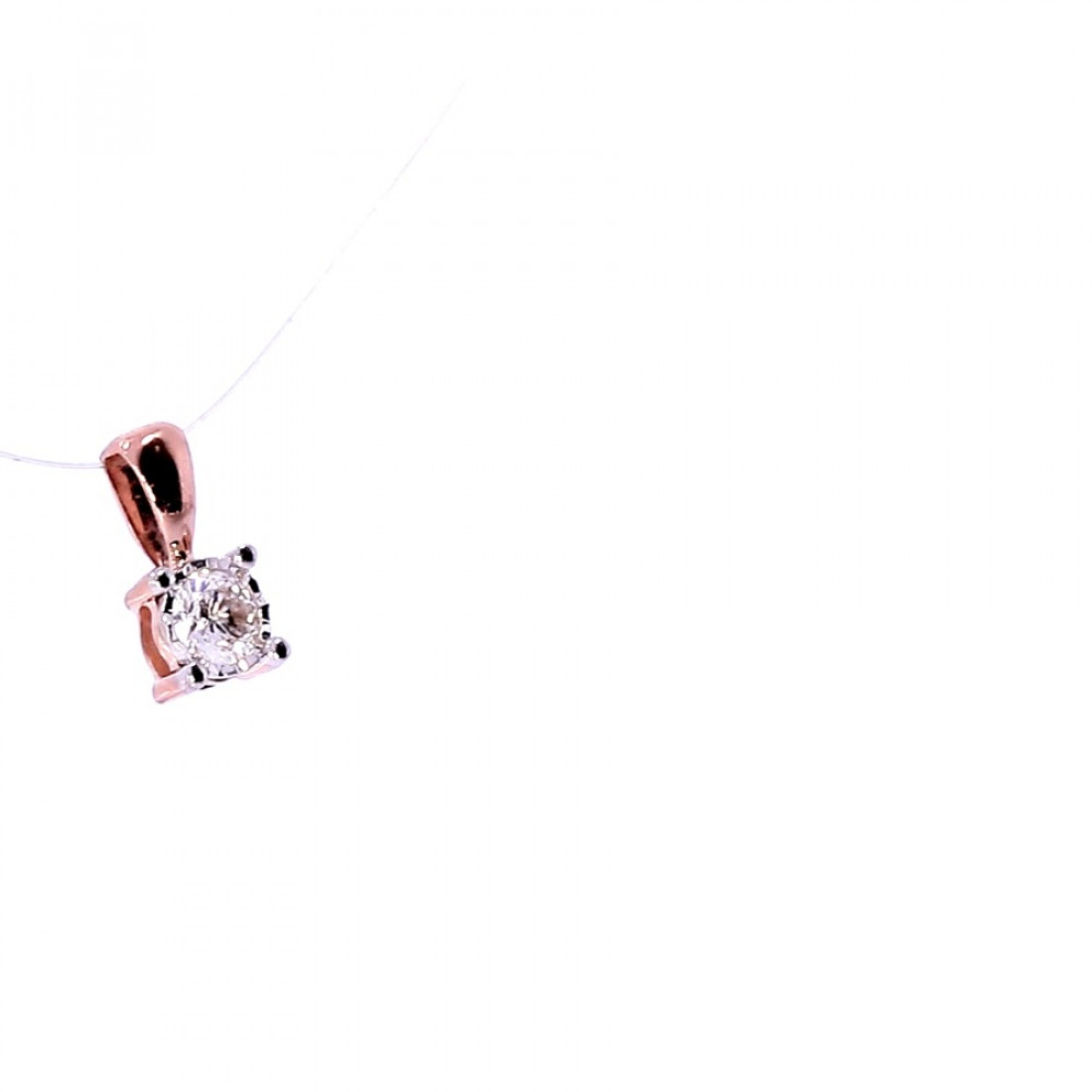 Golden pendant with with diamond