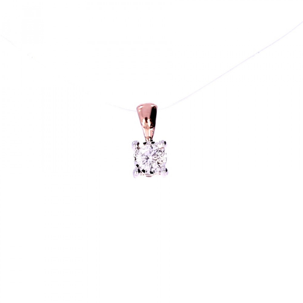 Golden pendant with with diamond
