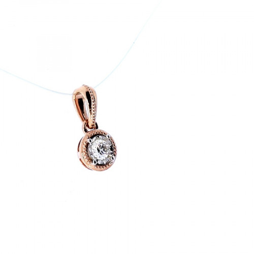 Golden pendant with with diamond