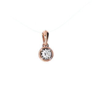 Golden pendant with with diamond