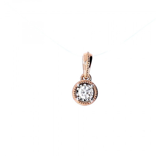 Golden pendant with with diamond