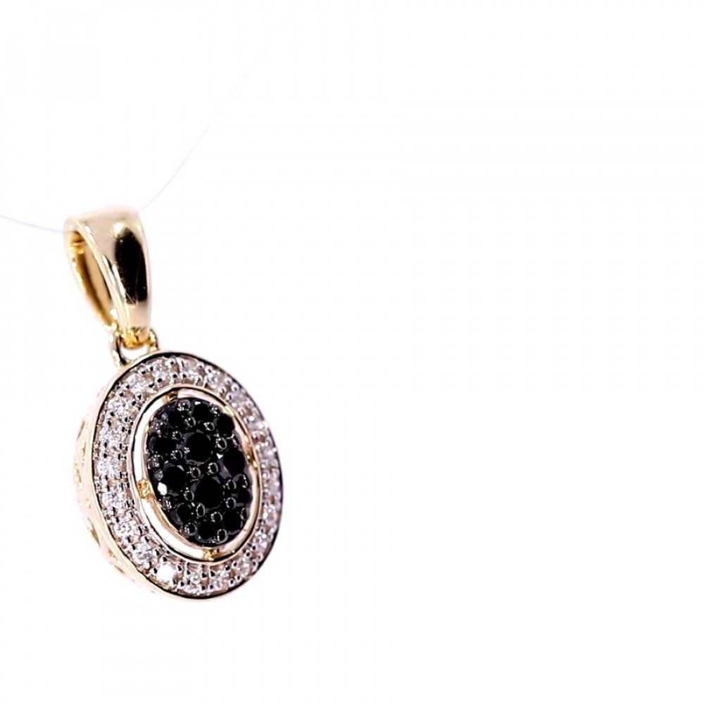 Golden pendant with precious stones