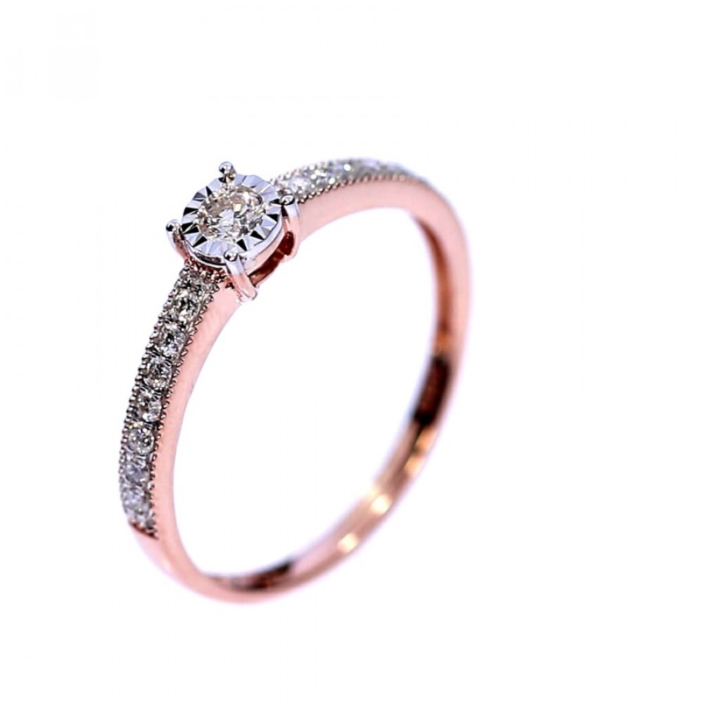 Auksinis žiedas su brangakmeniais