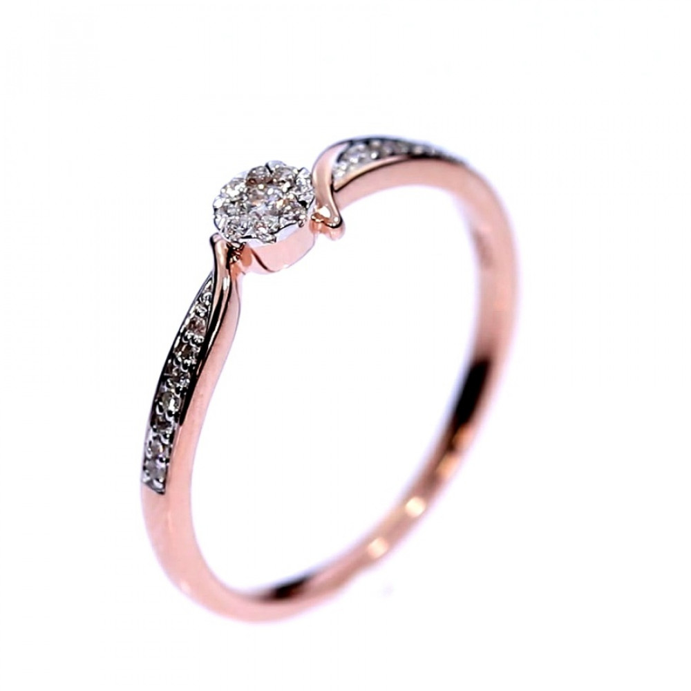 Golden ring with precious stones