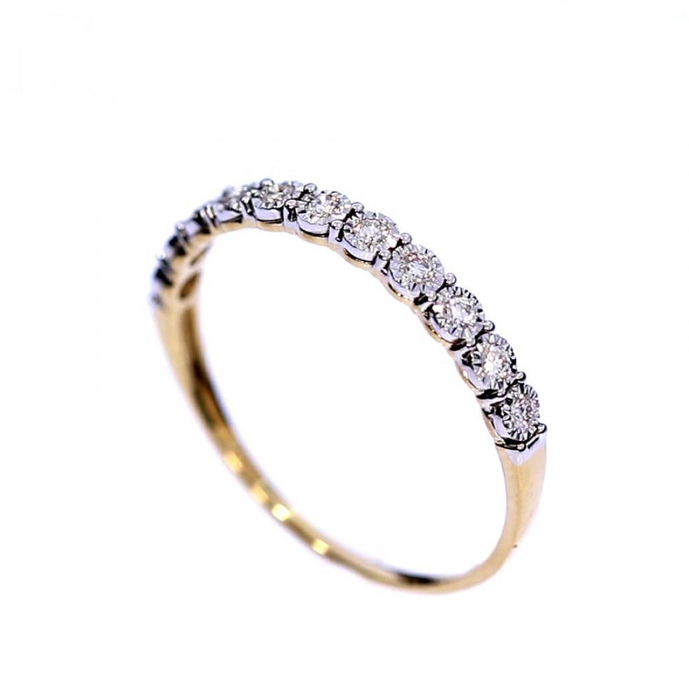 Golden ring with precious stones