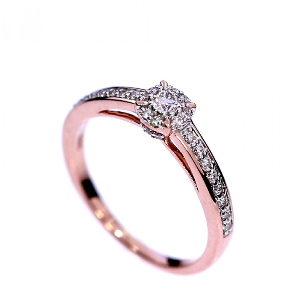 Auksinis žiedas su brangakmeniais