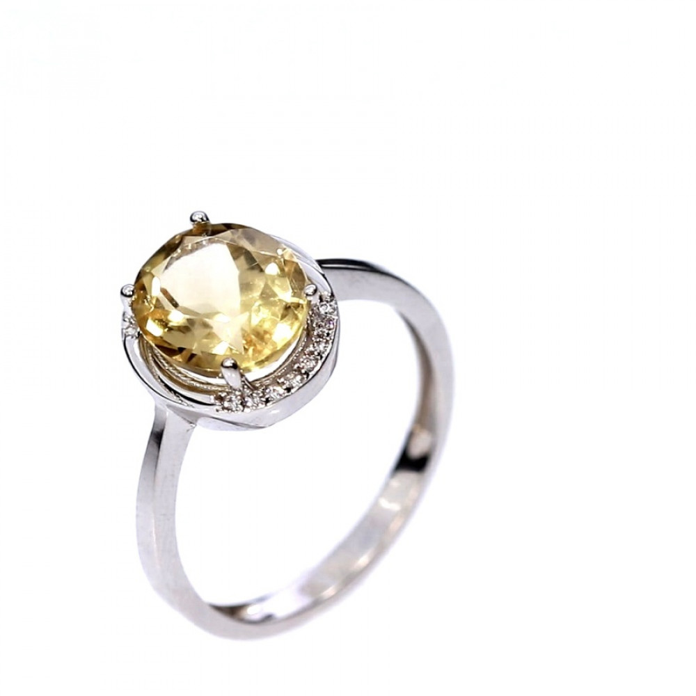 Golden ring with citrine