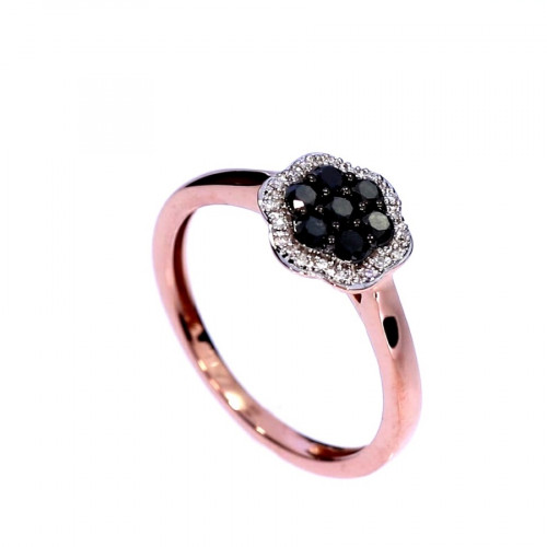 Gold ring with black diamond