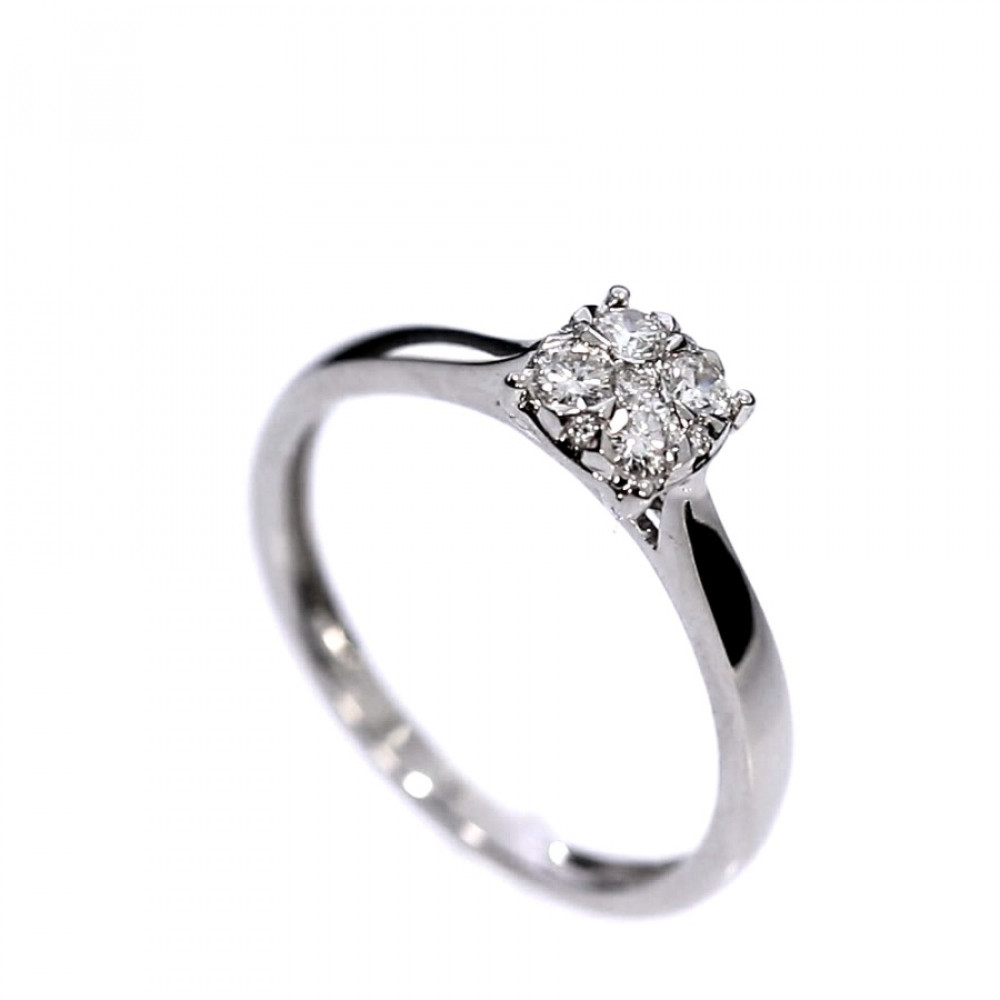 Auksinis žiedas su brangakmeniais