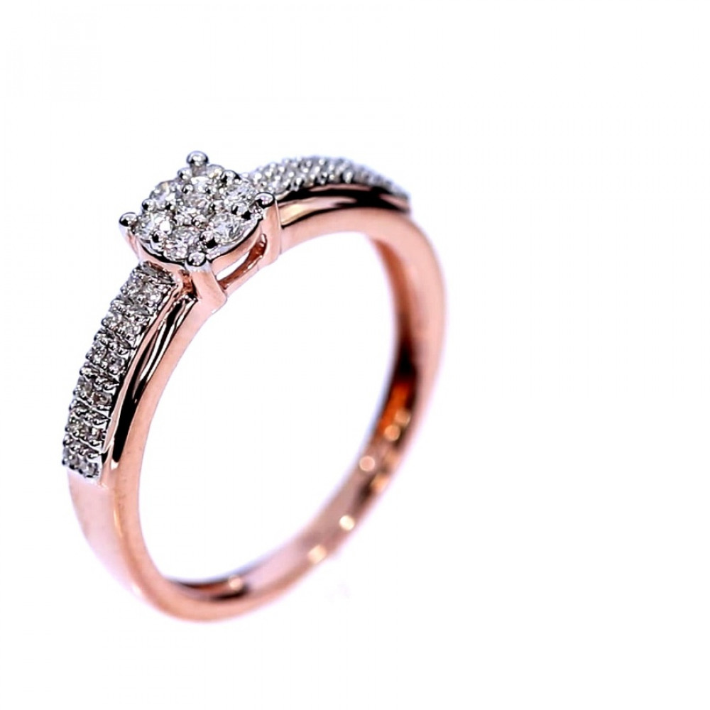 Auksinis žiedas su brangakmeniais