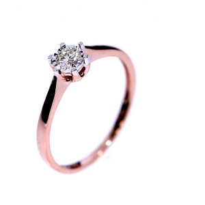 Auksinis žiedas su brangakmeniais