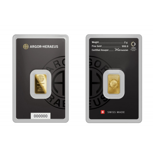 2 g. Investment gold bar