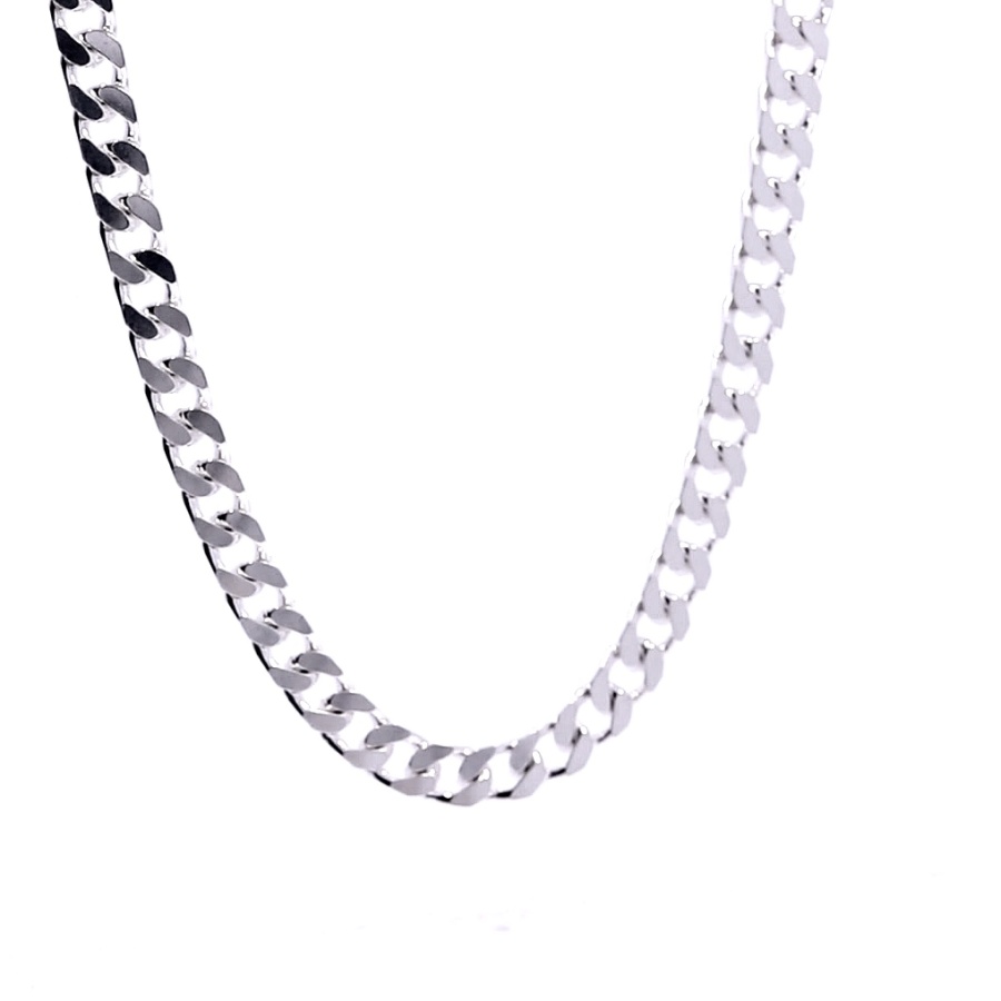 Silver gourmet weave chain