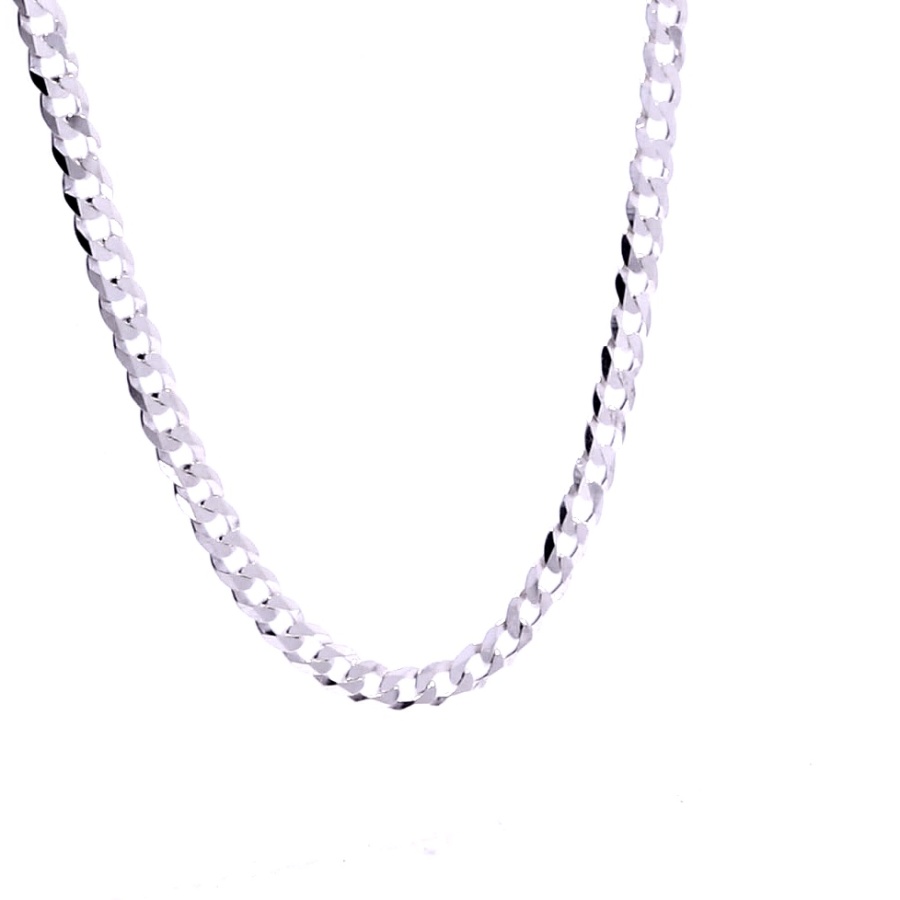 Silver gourmet weave chain