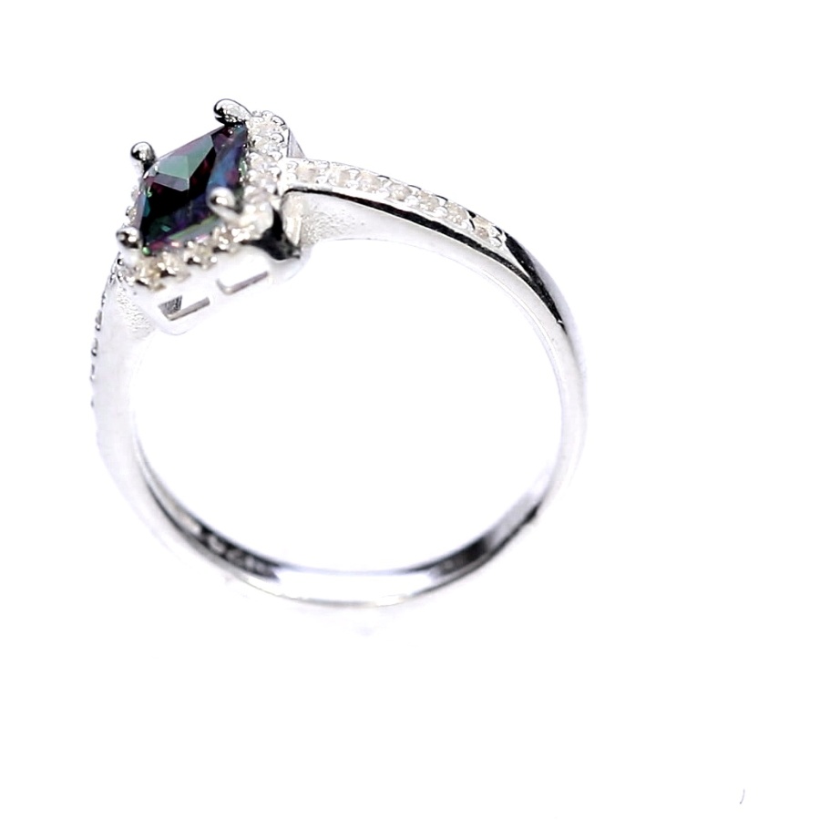 Серебряное кольцо с мистик кварцем