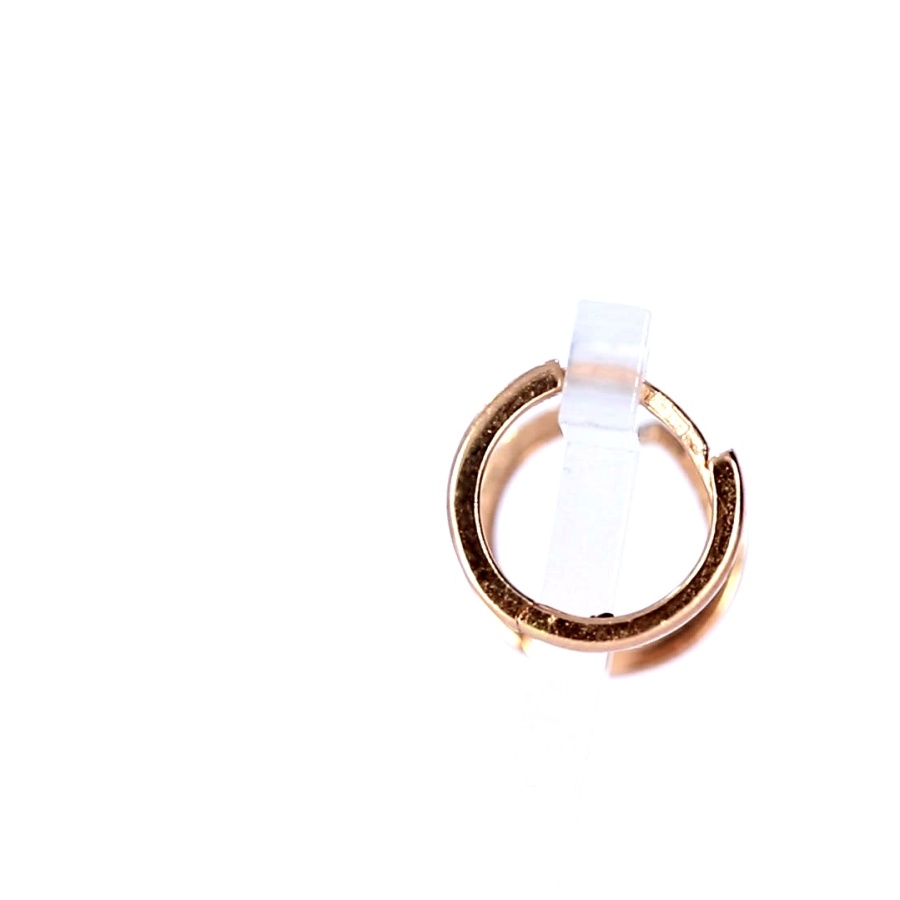Gold earrings with zircon