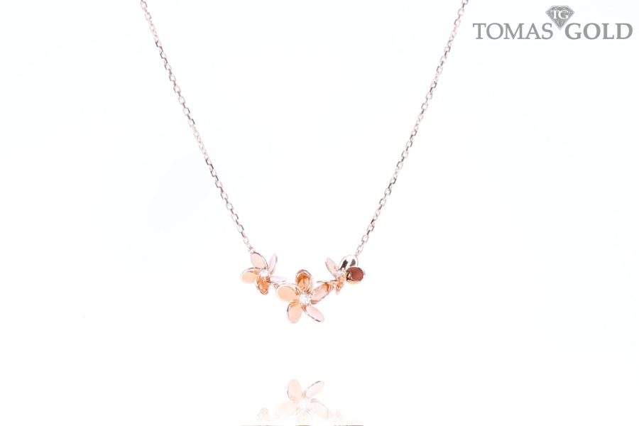 Kuldkaelakett tsirkoonidega