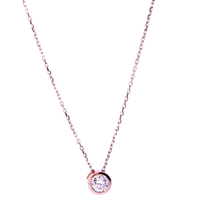 Golden chain with zircon