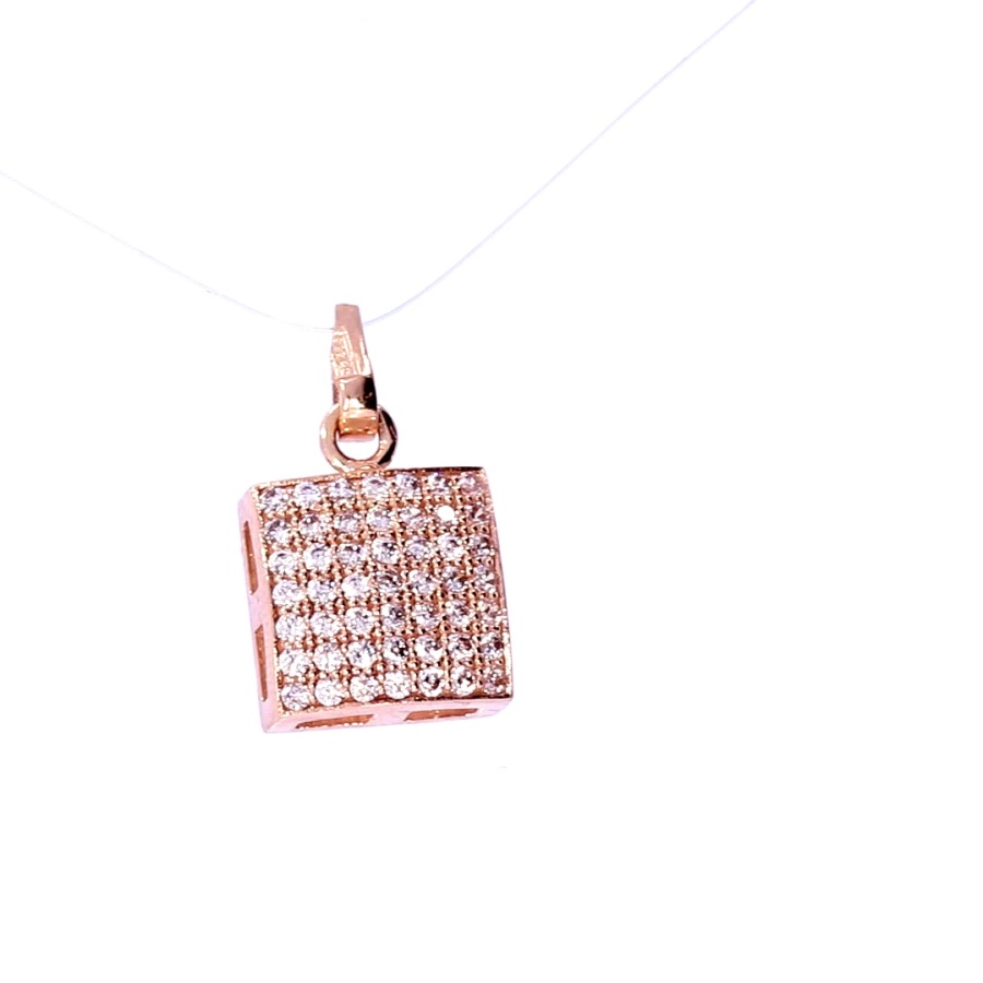 Gold pendant with zircon