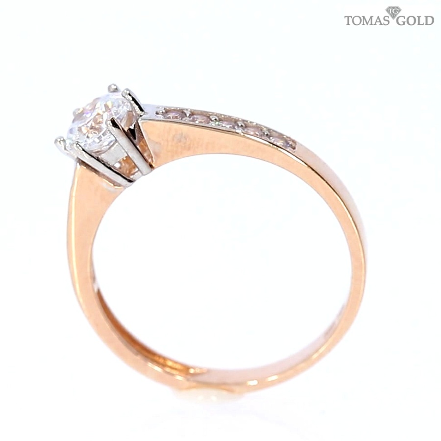 Kuldnesõrmus tsirkoonidega