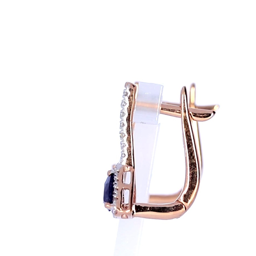 Kuldkõrvarõngad safiiriga