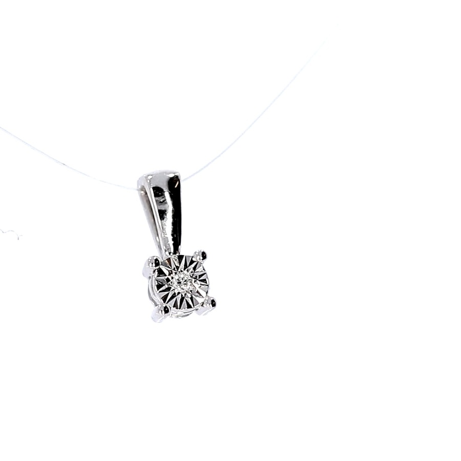 Golden pendant with with diamond